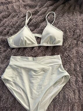Aerie Women's Ribbed Mint Bikini
